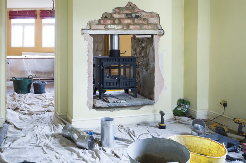Brick Fireplace Installation